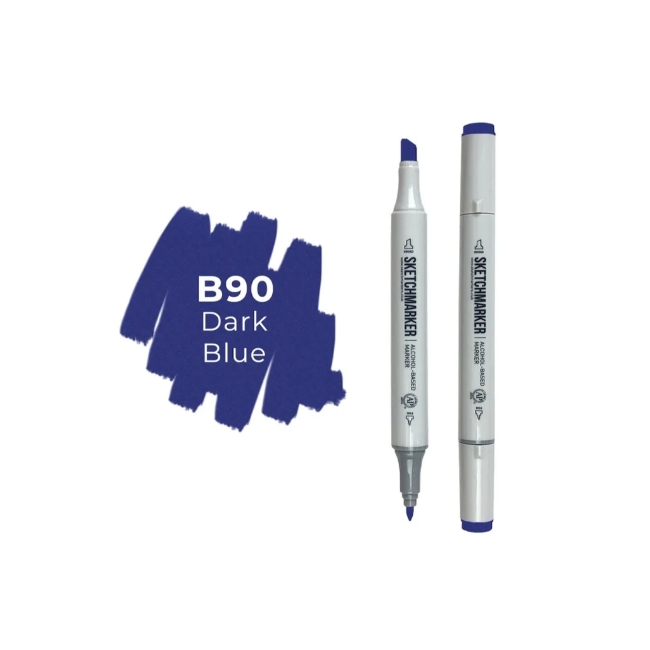 Маркер SKETCHMARKER двухсторонний на спирт.основе цв.B90 Тёмный синий