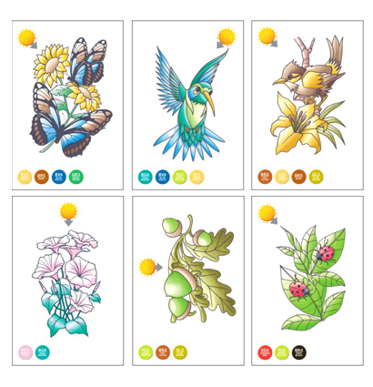 Цветовая карта (раскраска-склейка) Chameleon Nature / Природа