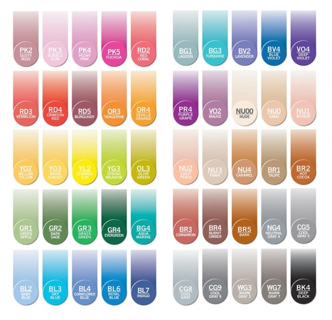 Набор маркеров Chameleon "Delux Max" 52 маркера+сменные наконечники+пинцет