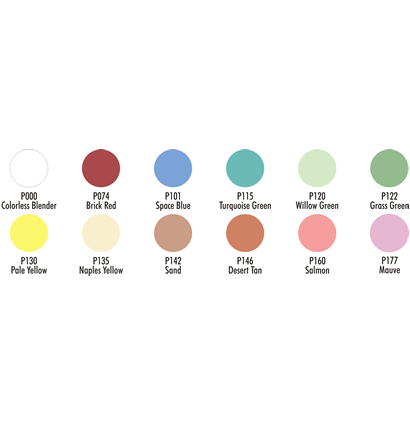 Купить набор профессиональных маркеров для рисования и скетчинга Chartpak AD Markers 12 Pastels в пастельных тонах в интернет-магазине товаров для скетчинга и рисования ArtCraft.Space