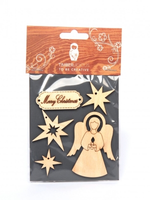 Набор заготовок для декорирования Christmas1 фанера 10х14см,