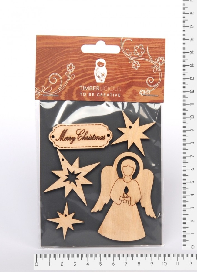 Набор заготовок для декорирования Christmas1 фанера 10х14см,