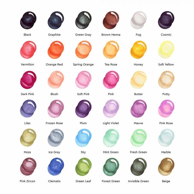 Набор акварельных маркеров SKETCHMARKER Aqua Colored Dreams 36цв Набор акварельных маркеров SKETCHMARKER Aqua Colored Dreams 36цв