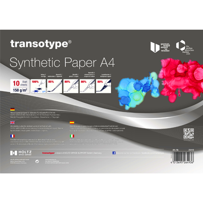 Бумага синтетическая Transotype Synthetic Paper A4 для маркеров / 10 листов / 158 гм купить в магазине маркеров ArtCraft.Space с доставкой по всему миру