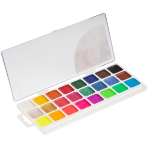 Акварель Гамма "Оранжевое солнце", медовая, 24 цвета, без кисти, пластик. упак., европодвес