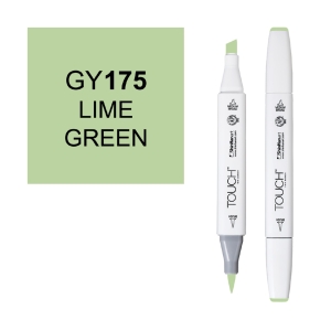 Маркер двухсторонний спиртовой TOUCH TWIN BRUSH GY175 Зеленый лайм Маркер двухсторонний спиртовой TOUCH TWIN BRUSH GY175 Зеленый лайм