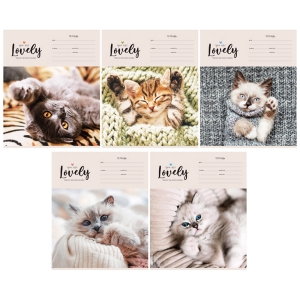 Тетрадь 12л., клетка ArtSpace "Питомцы. Lovely Cat", эконом