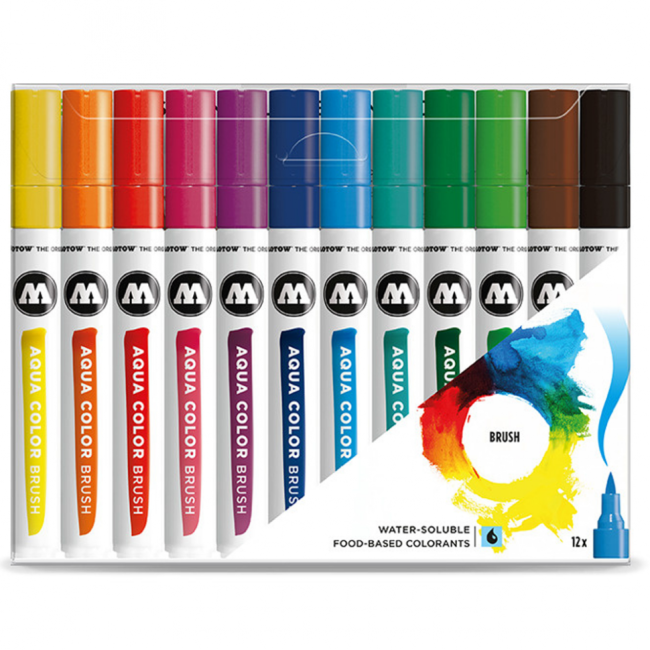 Molotow Набор маркеров AQUA COLOR BRUSH Basic Set 1 200490
