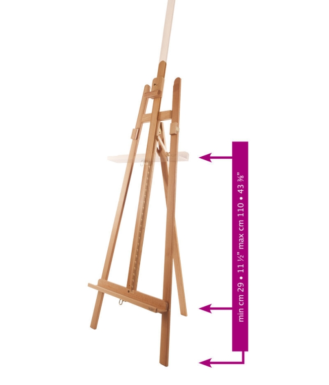 Мольберт-лира Mabef M/12 большой из древесины бука для художников и выставок купить в художественном магазине ArtCraft.Space с доставкой по всему миру