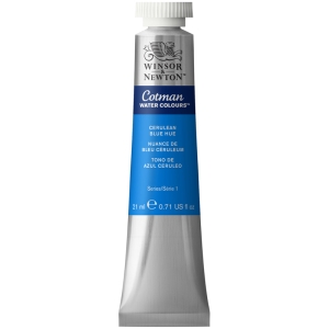 Акварель художественная Winsor&Newton "Cotman", 21мл, туба, церулеум (лазурный)