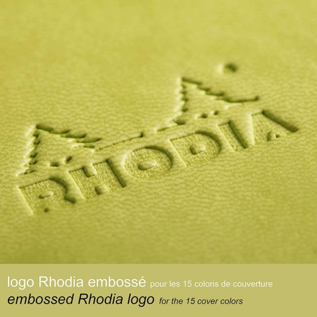 Блокнот Rhodiarama 90г/кв.м 10,5х14,8см линейка 96л твердая обложка анис