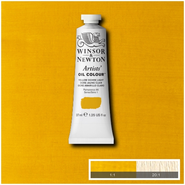 Масляные художественные краски, 37 мл, светло-желтая охра
