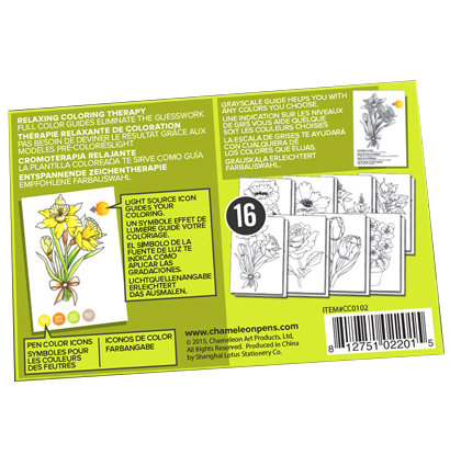 Цветовая карта (раскраска-склейка) Chameleon Flowers / Цветы