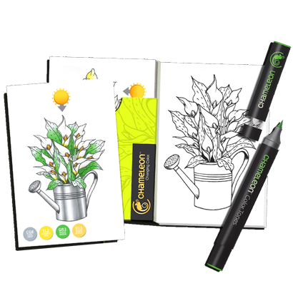 Цветовая карта (раскраска-склейка) Chameleon Flowers / Цветы