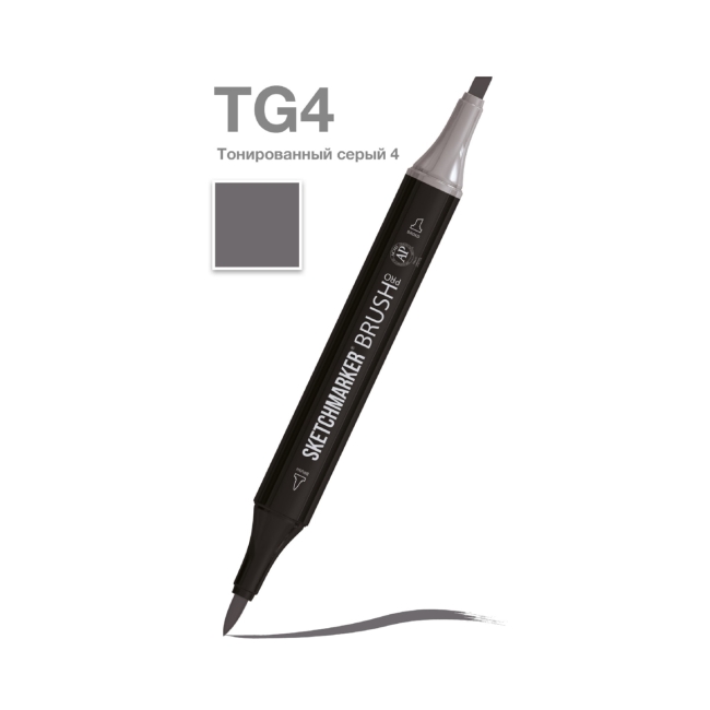 Маркер SKETCHMARKER Brush двухсторонний на спирт.основе цв.TG4 Тонированный серый 4