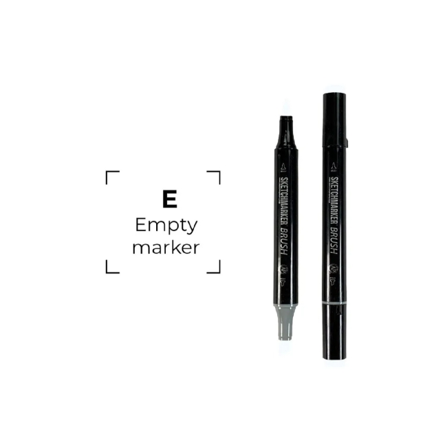 Маркер SKETCHMARKER Brush двухсторонний на спирт.основе пустой без чернил