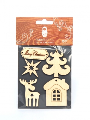 Набор заготовок для декорирования Christmas2 фанера 10х14см,