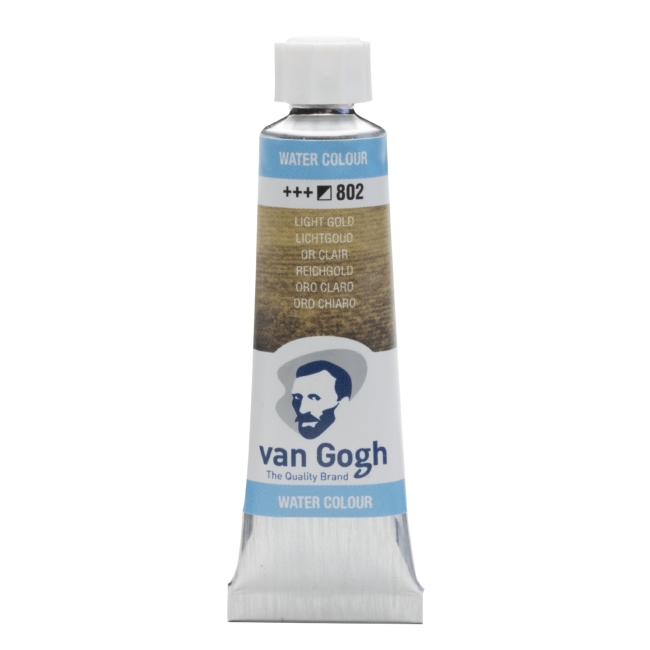 Краска акварельная Van Gogh туба 10мл №802 Золотой светлый