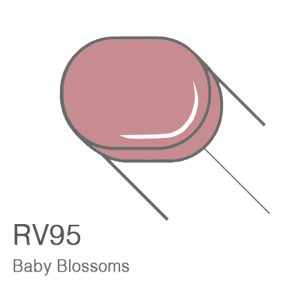 Маркер с кистью Copic Sketch RV95 Baby Blossoms / Детские Цветы поштучно купить в официальном магазине Копик Клаб ArtCraft.Space с доставкой по всему миру