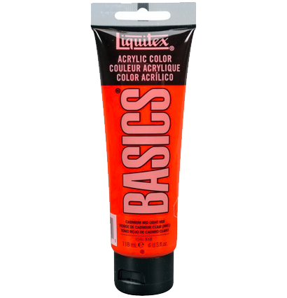 Краска акриловая Liquitex Basics №510 кадмий красный светлый 118 мл купить в художественном магазине ArtCraft.Space с доставкой по всему миру
