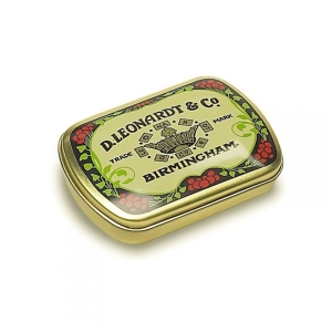 Коробочка жестяная Manuscript для перьев 3,8х5,7см 12шт зип-пакет