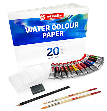 Набор акварельных красок Art Creation Watercolour Combi Set 12 цветов в тубах + альбом А4 + кисть купить в художественном магазине ArtCraft.Space с доставкой по РФ и СНГ