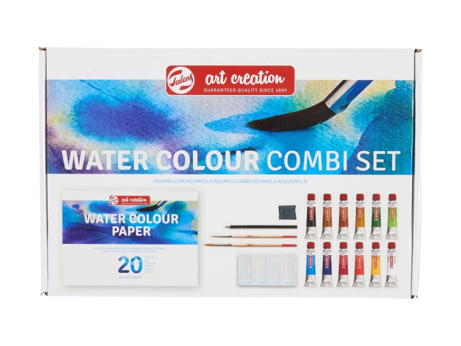 Акварель Art Creation Royal Talens Combi Set набор 12 туб, бумага, кисть, ластик купить в художественном магазине ArtCraft.Space с доставкой по всему миру