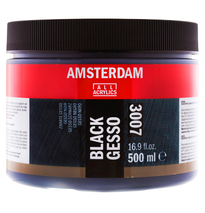 Грунт Gesso Amsterdam черный 3007 для акрила, масла и гуаши в банке 500 мл купить в художественном магазине ArtCraft.Space с доставкой по РФ и СНГ