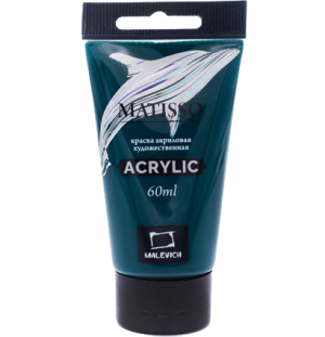 Акриловая краска Малевичъ Matisso, зеленая "ФЦ", 60 мл