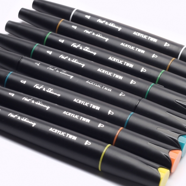 Fat&Skinny PASTEL 8 шт набор маркеров акриловых двусторонних