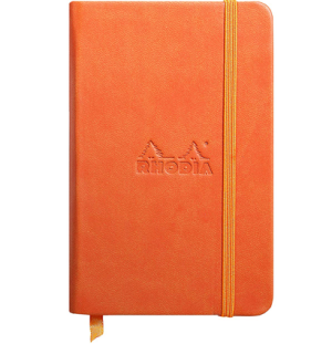 Блокнот Rhodiarama 90г/кв.м 10,5х14,8см линейка 96л твердая обложка апельсиновый