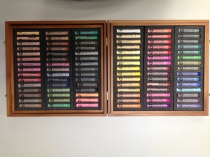 Пастель сухая мягкая профессиональная Галерея , 90 цветов, круглая, в деревянной коробке