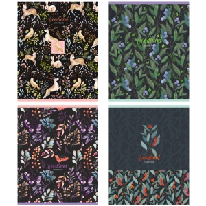 Тетрадь 96л., А5, линия BG "Woodland", тиснение фольгой