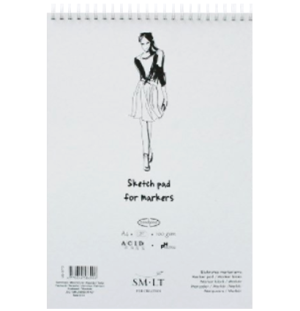 Альбом SMLT Art Sketch for markers А4 50л 100 г/м2 белый, спираль, Альбом SMLT Art Sketch for markers А4 50л 100 г/м2 белый, спираль,