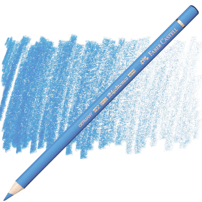 Карандаш художественный Faber-Castell "Polychromos", цвет 152 средний синий Карандаш художественный Faber-Castell "Polychromos", цвет 152 средний синий