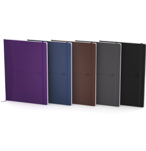 Блокнот OXFORD Office Signature B5 80л линейка мягкая обложка ассорти темные цвета,