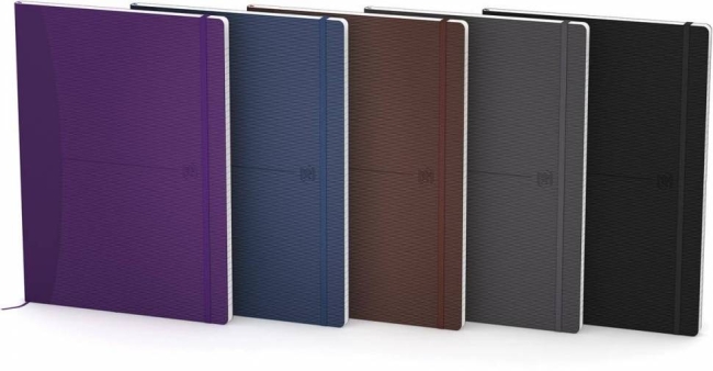 Блокнот OXFORD Office Signature B5 80л линейка мягкая обложка ассорти темные цвета,