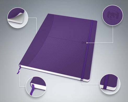 Блокнот OXFORD Office Signature B5 80л линейка мягкая обложка ассорти темные цвета,