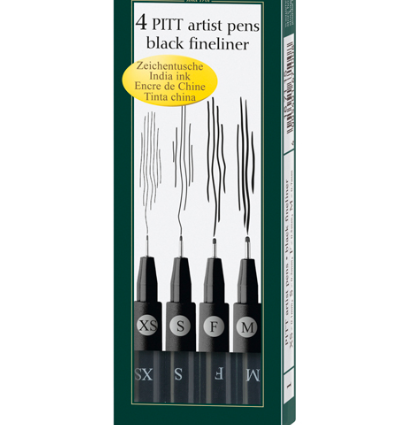 Набор черных линеров разной толщины Faber-Castell Pitt Artist Pen 4 штуки купить в магазине товаров для рисования ArtCraft.Space с доставкой по РФ и СНГ Набор черных линеров разной толщины Faber-Castell Pitt Artist Pen 4 штуки купить в магазине товаров для рисования ArtCraft.Space с доставкой по РФ и СНГ