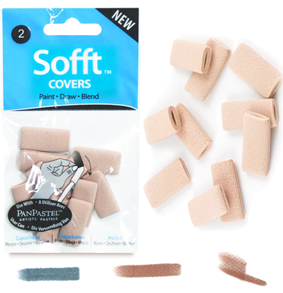 Набор прямоугольных насадок для пастельного мастихина Soft Covers №2 PanPastel 10 штук купить в художественном магазине ArtCraft.Space с доставкой по РФ и СНГ