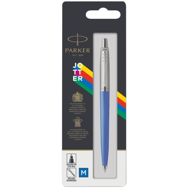 Ручка шариковая Parker "Jotter Blue CT", синяя, 1,0мм, кнопочн., пластик. корпус, блистер Ручка шариковая Parker "Jotter Blue CT", синяя, 1,0мм, кнопочн., пластик. корпус, блистер