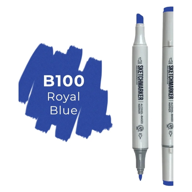 Маркер SKETCHMARKER двухсторонний на спирт.основе цв.B100 Королевский синий