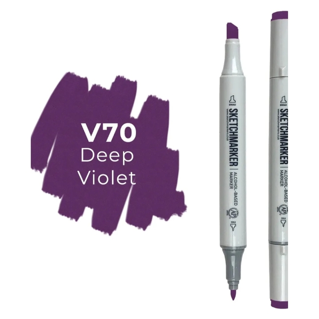 Маркер SKETCHMARKER двухсторонний на спирт.основе цв.V70 Глубокий фиолетовый