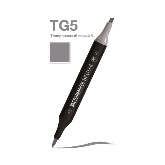 Маркер SKETCHMARKER Brush двухсторонний на спирт.основе цв.TG5 Тонированный серый 5