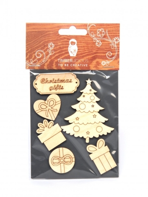 Набор заготовок для декорирования Christmas3 фанера 10х14см,