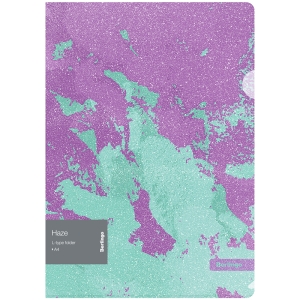 Папка-уголок Berlingo "Haze", 200мкм, сиреневая/мятная, с рисунком, с эффектом блесток Папка-уголок Berlingo "Haze", 200мкм, сиреневая/мятная, с рисунком, с эффектом блесток