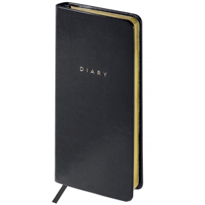 Еженедельник недатированный, карманный, 64л., кожзам, OfficeSpace "Windsor", черный, зол. срез