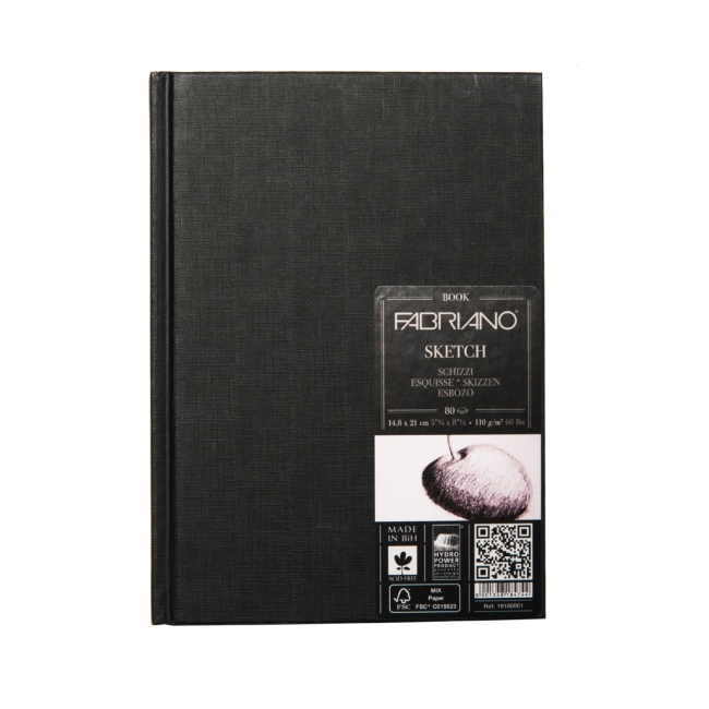 Блокнот для зарисовок Sketchbook 110г/м.кв 14,8x21см мелкозернистая 80л (портрет)