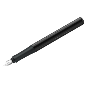 Ручка перьевая Faber-Castell "Grip 2010" синяя, F=0,6мм, трехгран., черн. корпус