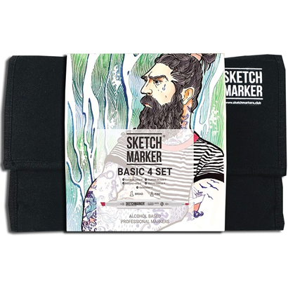 Набор маркеров Скетчмаркер / Sketchmarker "Базовый набор - Basic 4" 24 цвета в сумке купить в магазине маркеров для рисования ArtCraft.Space с доставкой по РФ и СНГ